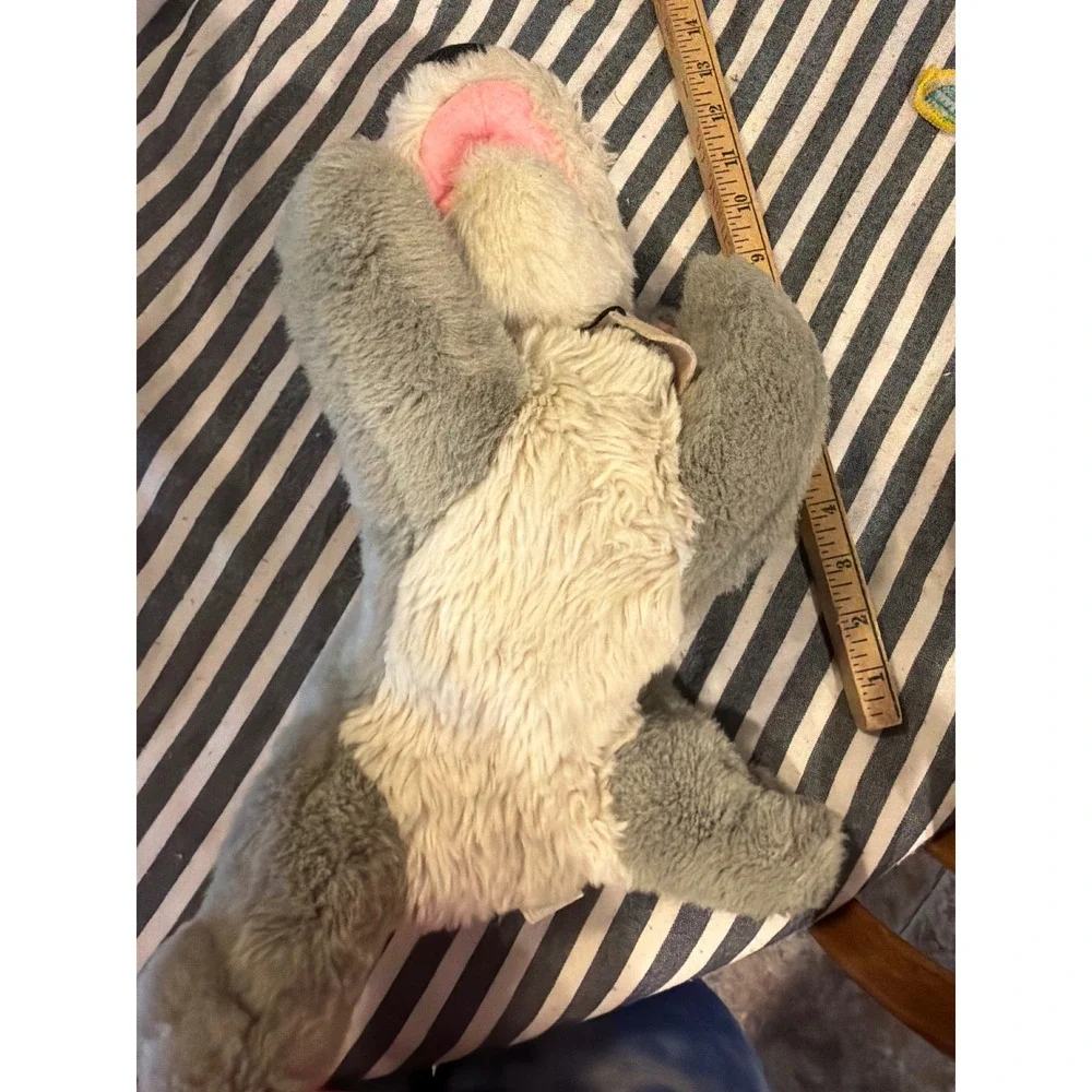 Disney Lady and the Tramp Tramp Plush Stuffed Animal Grey Dog Vintage 15 inch